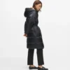 Wendbare lange Daunenjacke Wendbare lange Daunenjacke