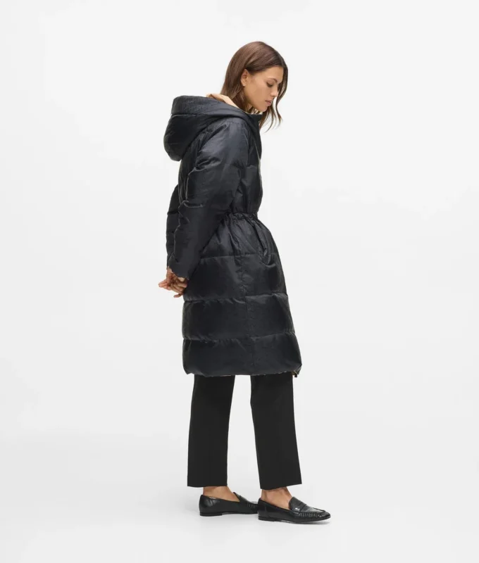 Wendbare lange Daunenjacke Wendbare lange Daunenjacke