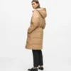 Wendbare lange Daunenjacke Wendbare lange Daunenjacke