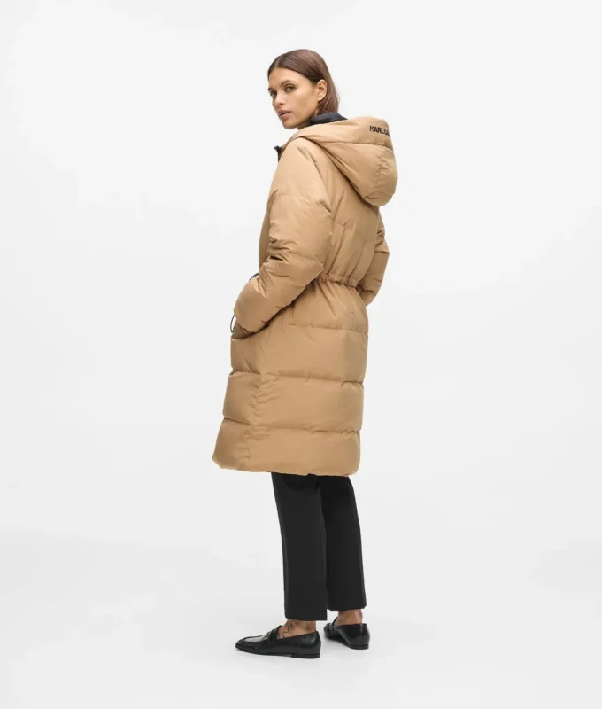 Wendbare lange Daunenjacke Wendbare lange Daunenjacke